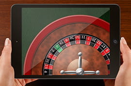 Mobile Roulette Game on Tablet