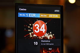 Thirty-Four - Winning Number on a Display