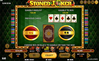 Stoned Joker Slot Gamble Feature