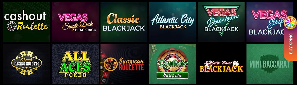 Table Games at GoWild Casino