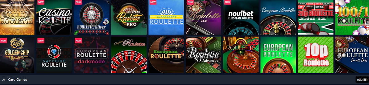 Play Over 100 Table Games At Novibet Casino