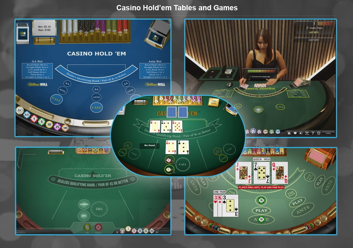 A Variation of Different Casino Hold'em Tables