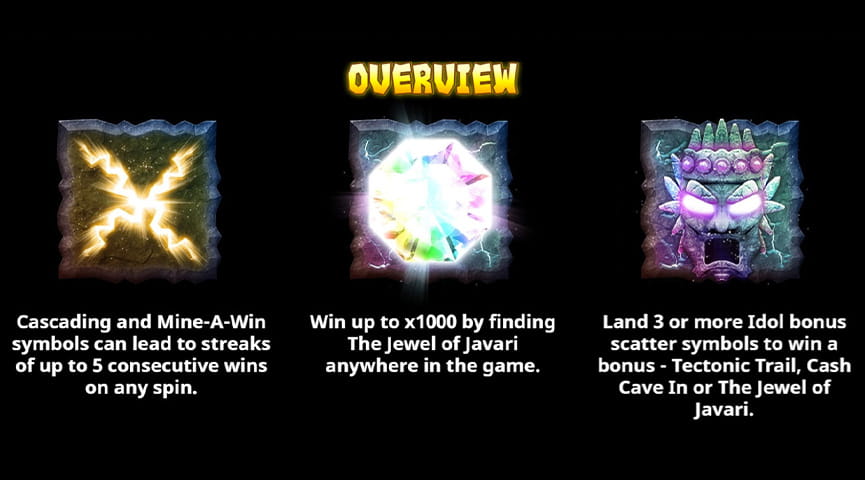 The Paytable of The Jewel of Javari Online Slot