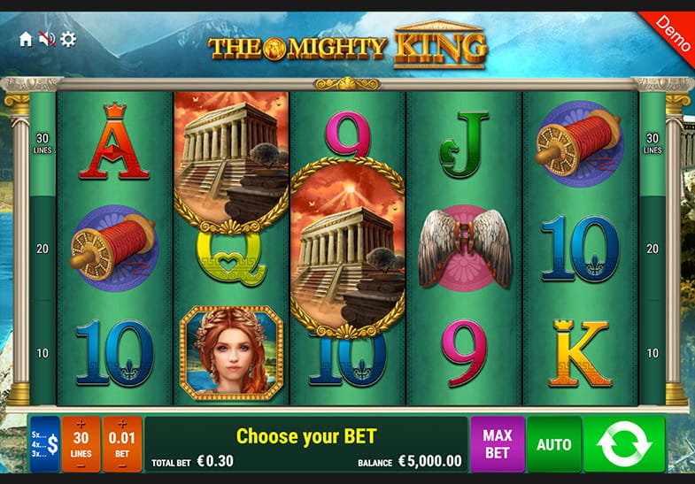 Free Demo of the The Mighty King Slot