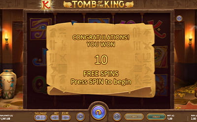 Tomb of the King Slot Free Spins