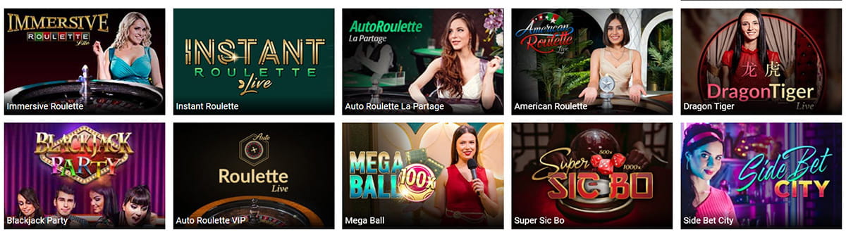 Table Games Catalogue at TradaCasino