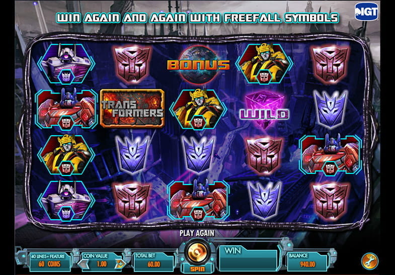 Play Transformers Slot for Free Online