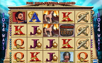 Treasures of Troy Free Spins Trigger