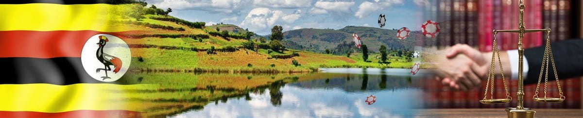 A Ugandan Flag next to some of the country's natural foliage.