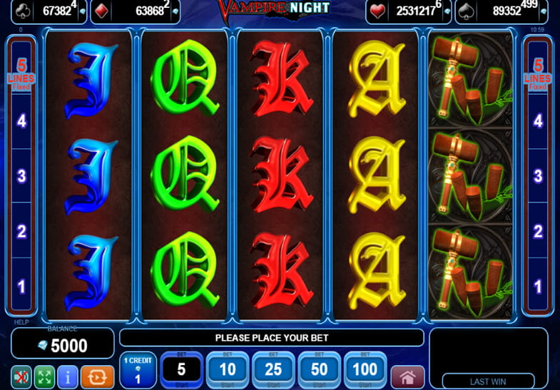 Free Demo of the Vampire Night Slot