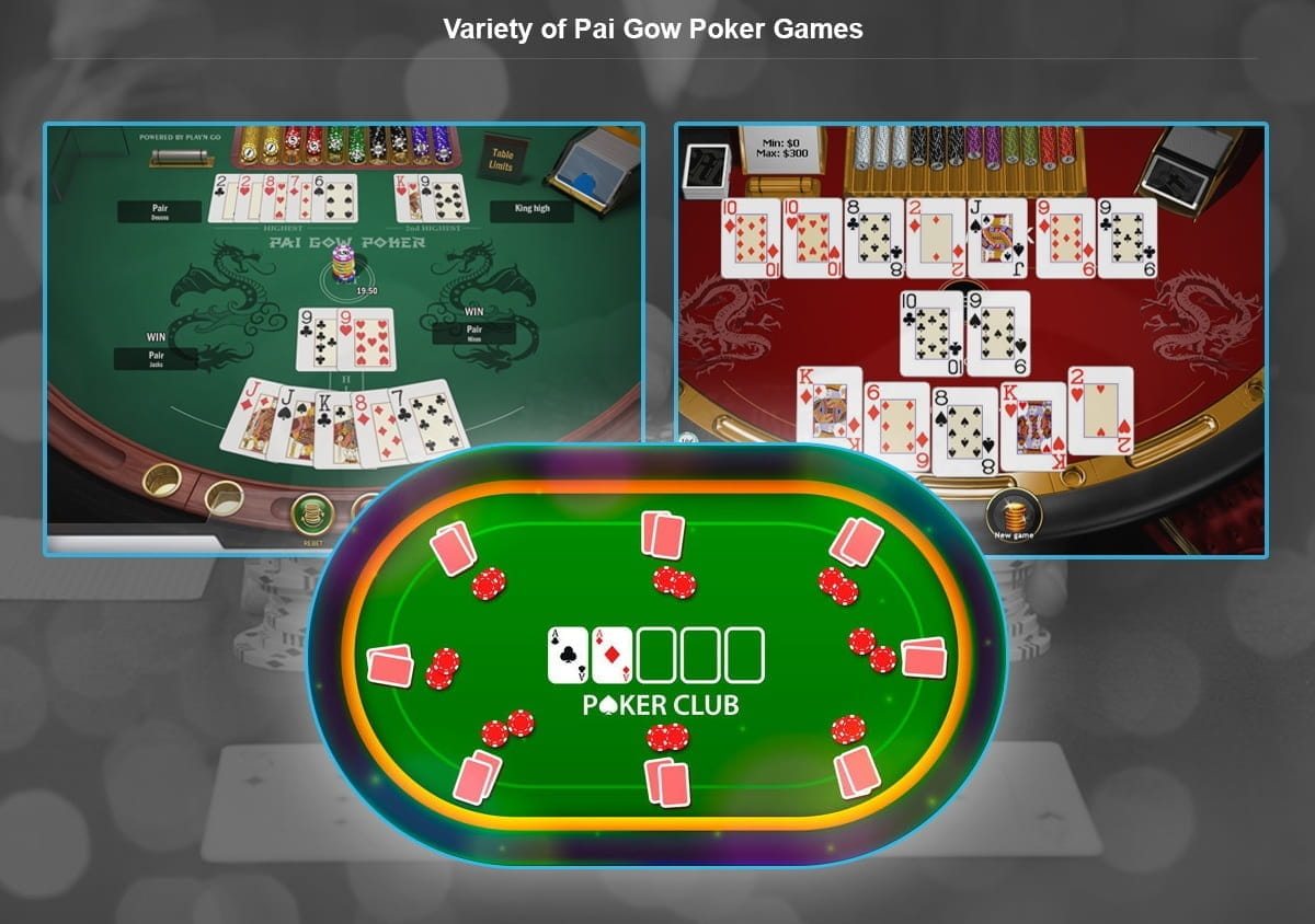 Table Layout of Different Pai Gow Poker Games