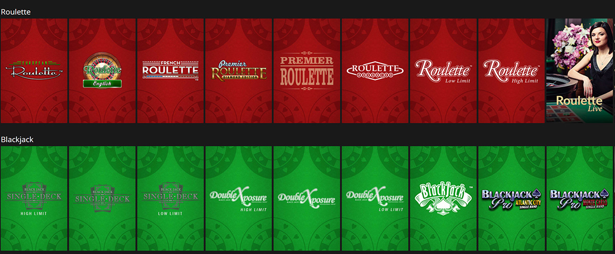 Table Games Catalogue in Vegas Baby Casino UK