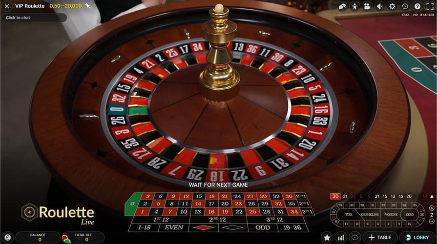 VIP Live Roulette
