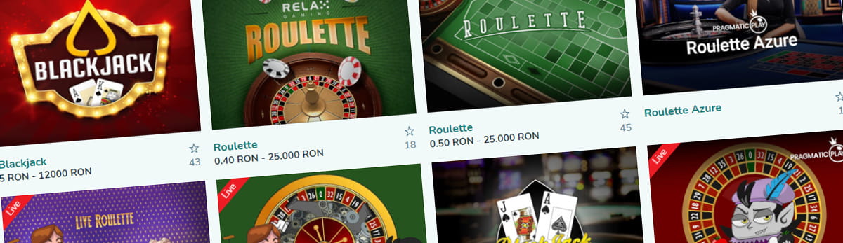 Selecție Jocuri de masă la Vlad Casino online