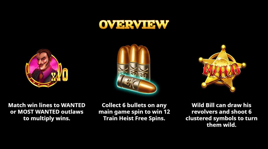 The Paytable of Wild Bills Bounties Online Slot