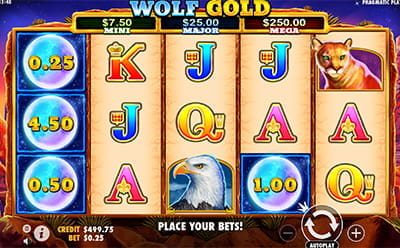 Wolf Gold Slot at Betreels Casino