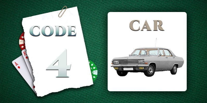 Codeword for Car Is 4