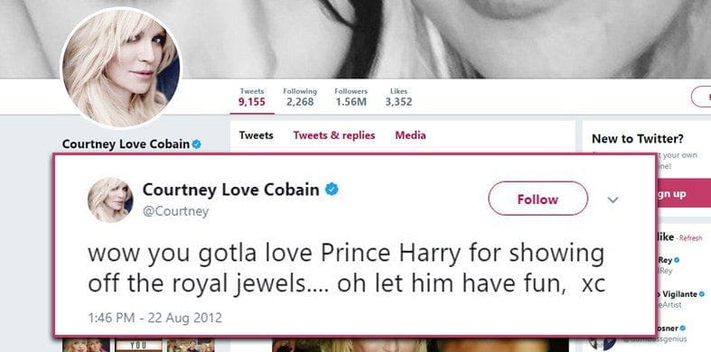 Cortney Love Cobain on Twitter