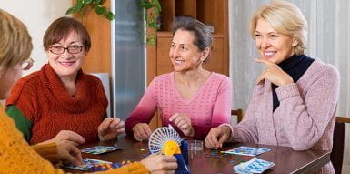 Elderly People Playing Bingo