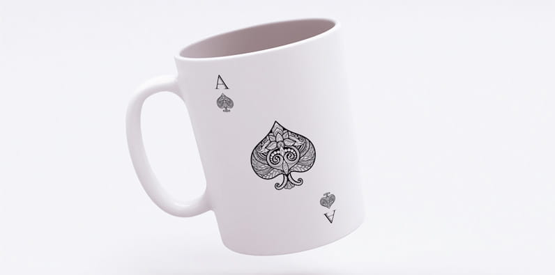 A Personalized Ace of Spades Mug