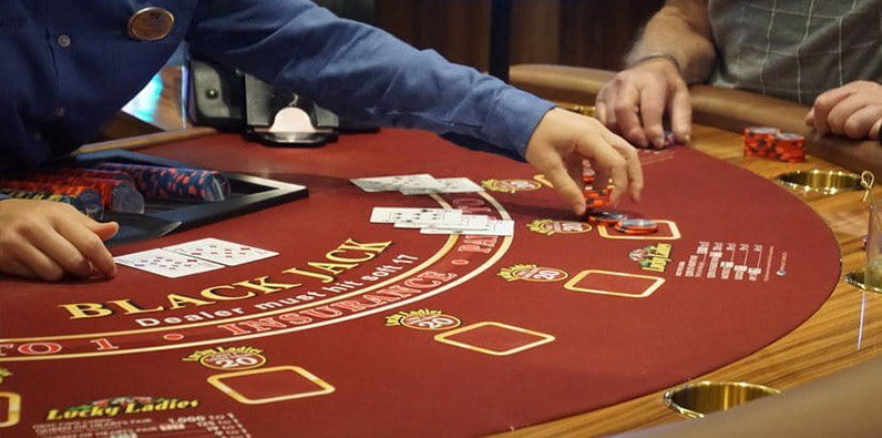 A Blackjack Dealer Gesture - Interaction with Chips