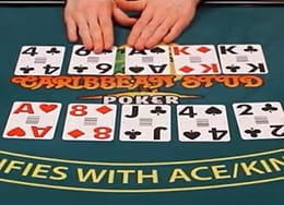 Five Card Hands Dealt to Player and Dealer in Caribbean Stud Poker