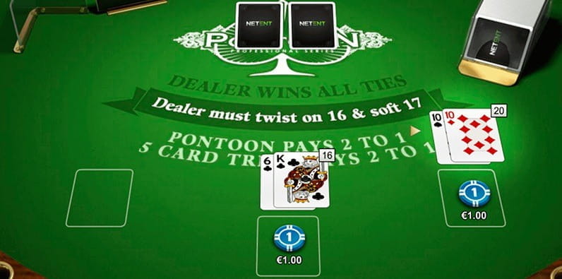 The Player and Dealer Hands Compared in a Pontoon Game