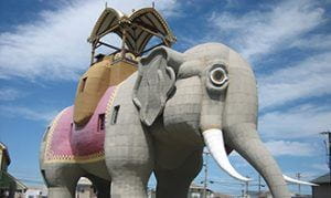 View of Atlantic City's Tourist Attraction the Margate Elephant 