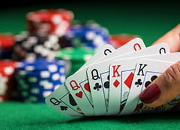 Cards and Chips On a Poker Table