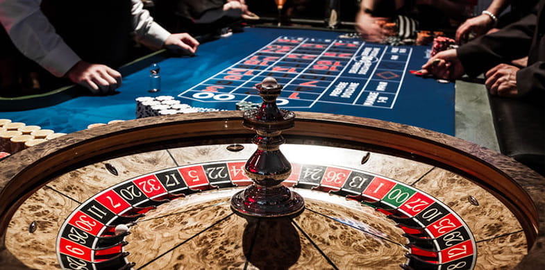Roulette Table and Wheel