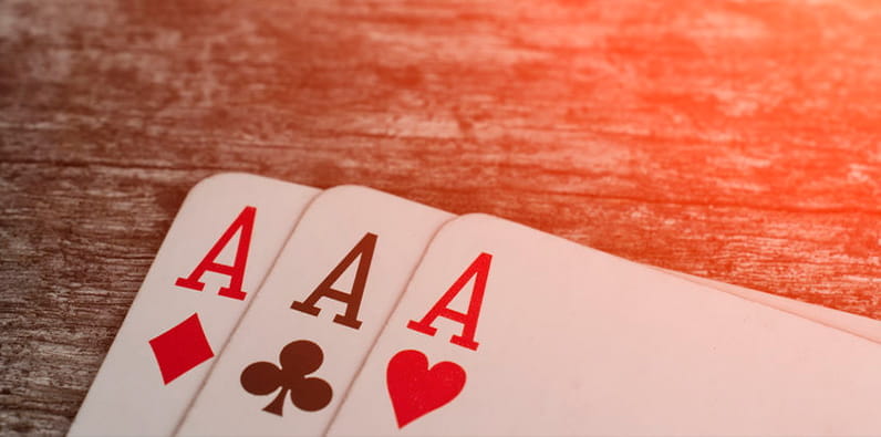 Three Aces is the Best Hand in 3-Card Poker