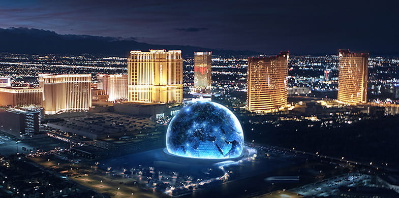 The Futuristic MSG Sphere Entertainment Complex in Las Vegas