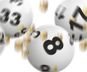 Lotto Balls Shuffle in the Air 