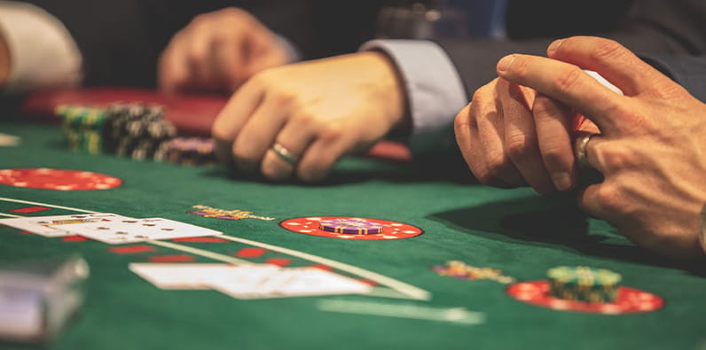 Playing on a Poker Table at a Famous Mumbai Casino