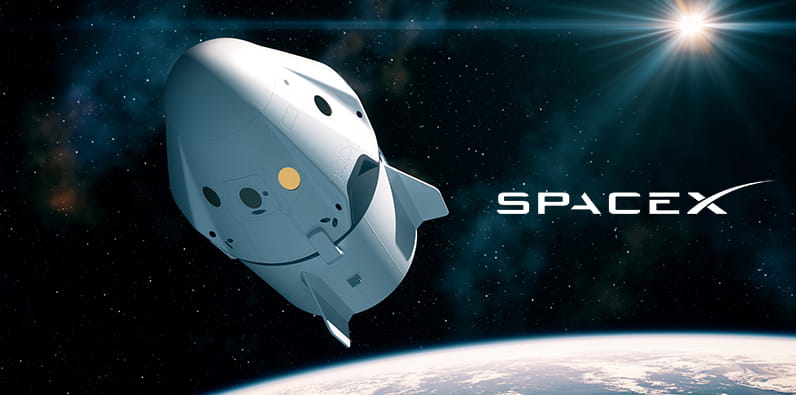 A SpaceX Spaceship Sattelite