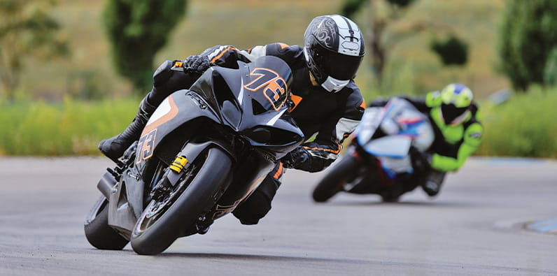 Moto GP Racer Riding Fast