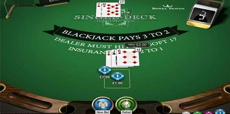 Single Deck Blackjack Professional Game