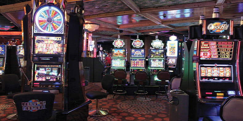 Casino with Chandeliers and Low Ceiling