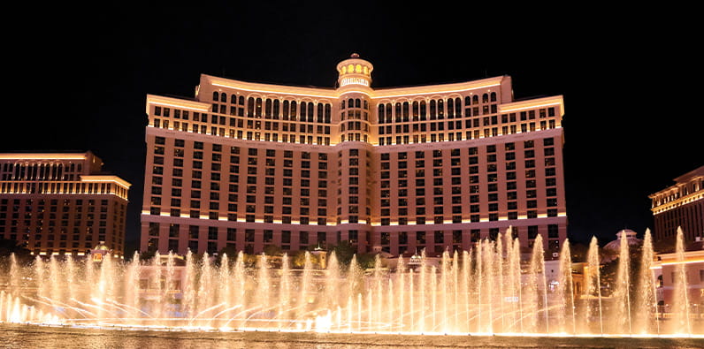 Front Fountain of Bellagio Casino Las Vegas