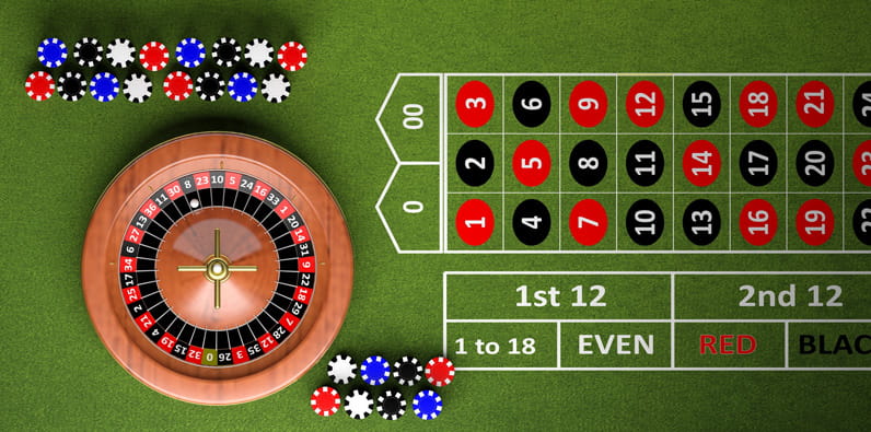 Illustration of the European Roulette Board