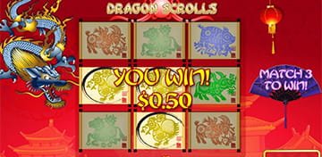 Wizard Games Dragon Scrolls Scratchcard