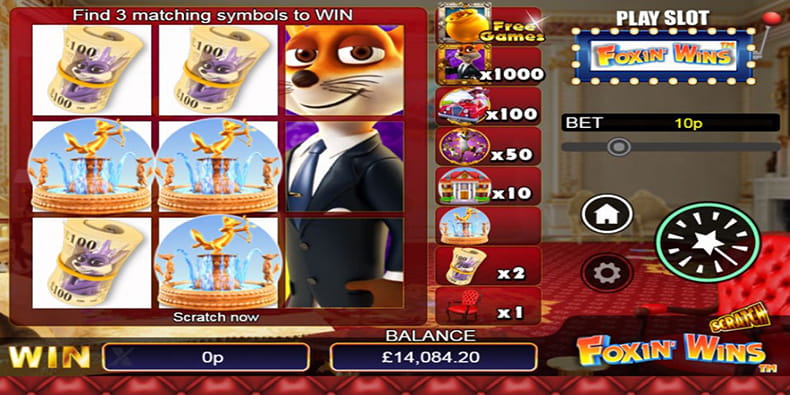 The Online Scratch Card Foxin' Wins