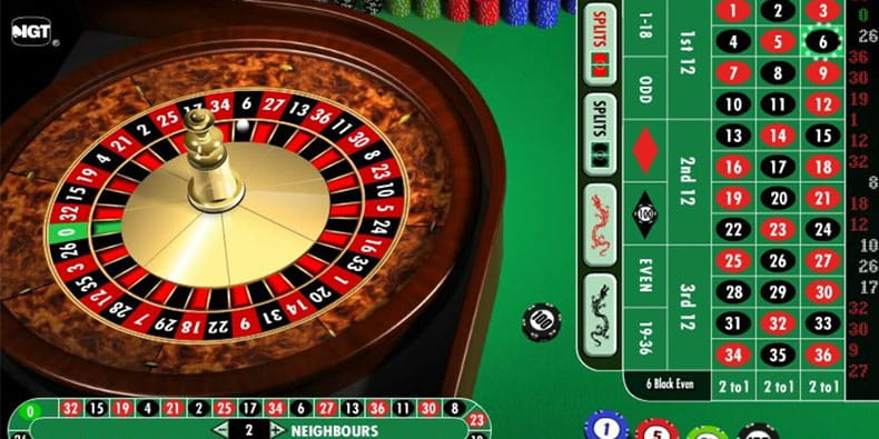 IGT Single Zero Roulette Layout