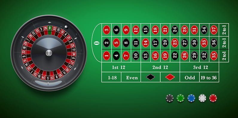 Isometric Picture of a Roulette Wheel