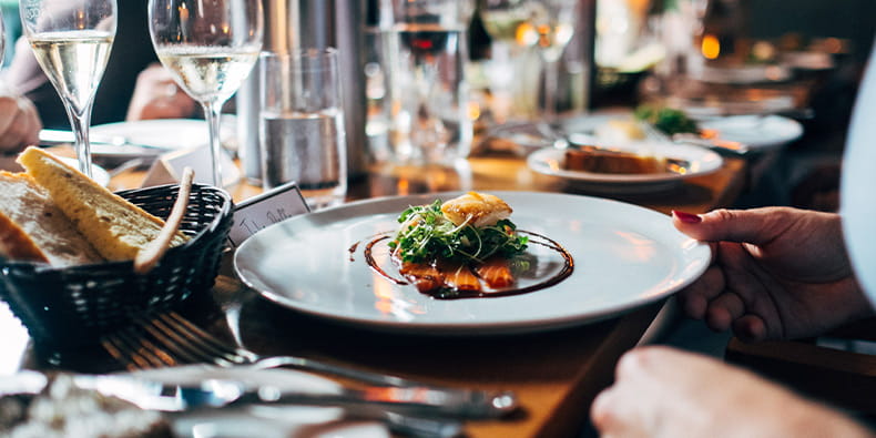 Fine Expensive Restaurant Table Set up