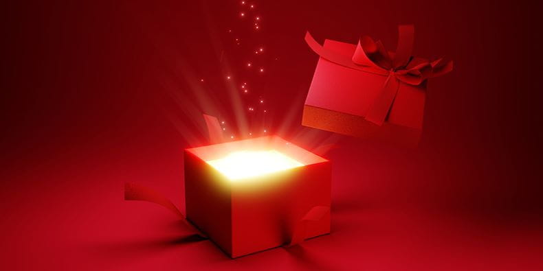 Kotak Hadiah dengan Hadiah