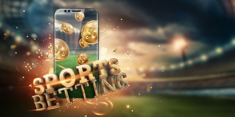 A Sports Betting Sign Around a Mobile Phone 