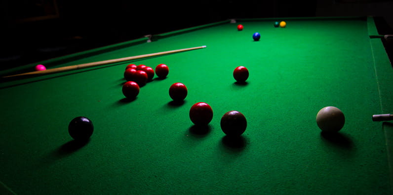 Snooker Table During a Match
