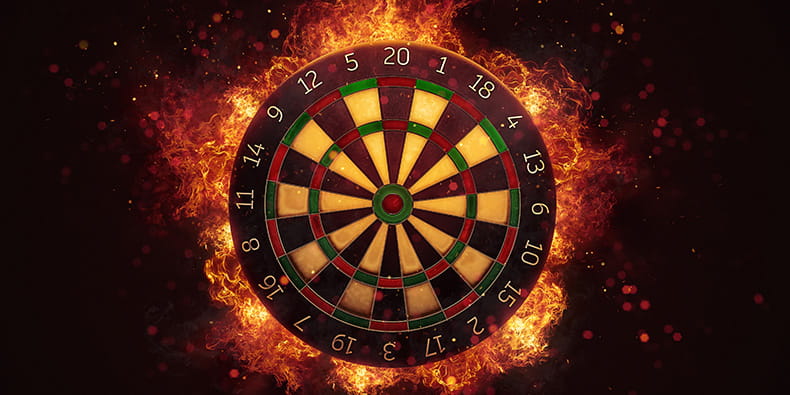 Whole Dartboard on Fire