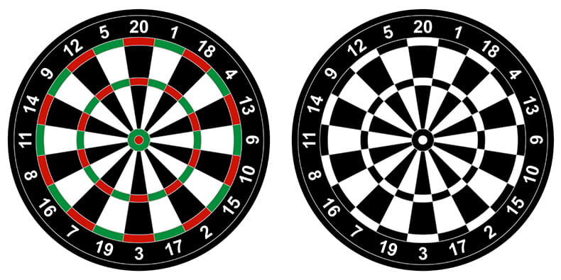 Two Dartboards of Different Types